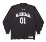 Balenciaga Basketball Series - Long Sleeve T-shirt Large Fit in Black