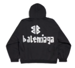 Balenciaga New Tape Type Hoodie Oversized in Black