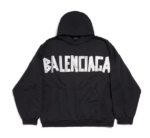 Balenciaga New Tape Type Hoodie Oversized in Black