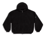 Balenciaga Outerwear Zip-up Hoodie Oversized in Black
