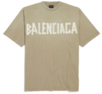 Balenciaga Tape Type T-shirt Medium Fit in Army Green
